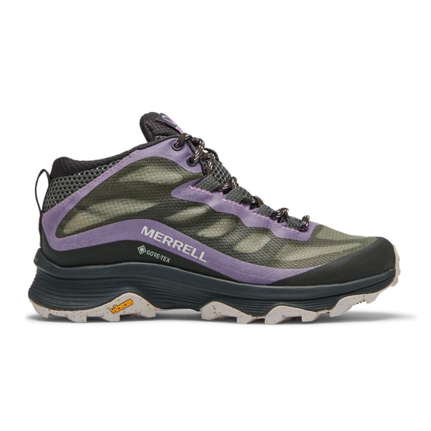 Chaussures Randonnée Merrell Moab Speed Mid GORE-TEX Grise/Lavande Femme | E.D.VHCS